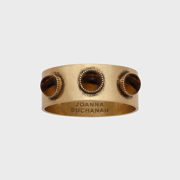 Napkin Rings with Tiger’s Eye Stones | Set of 4 - Picture 1 of 4